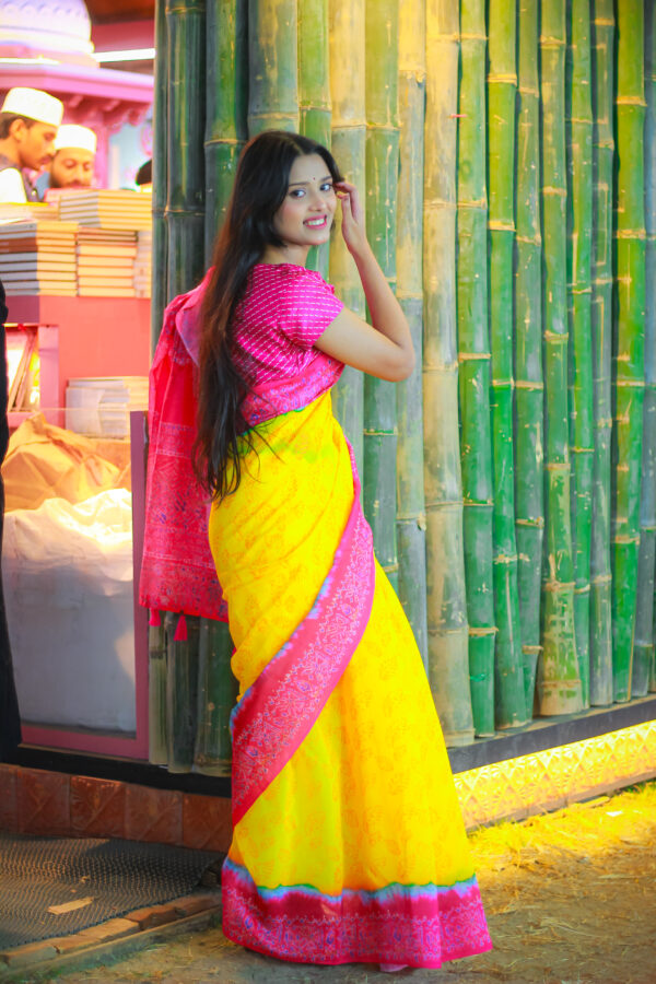 Falgun Special Cotton Saree - Image 3